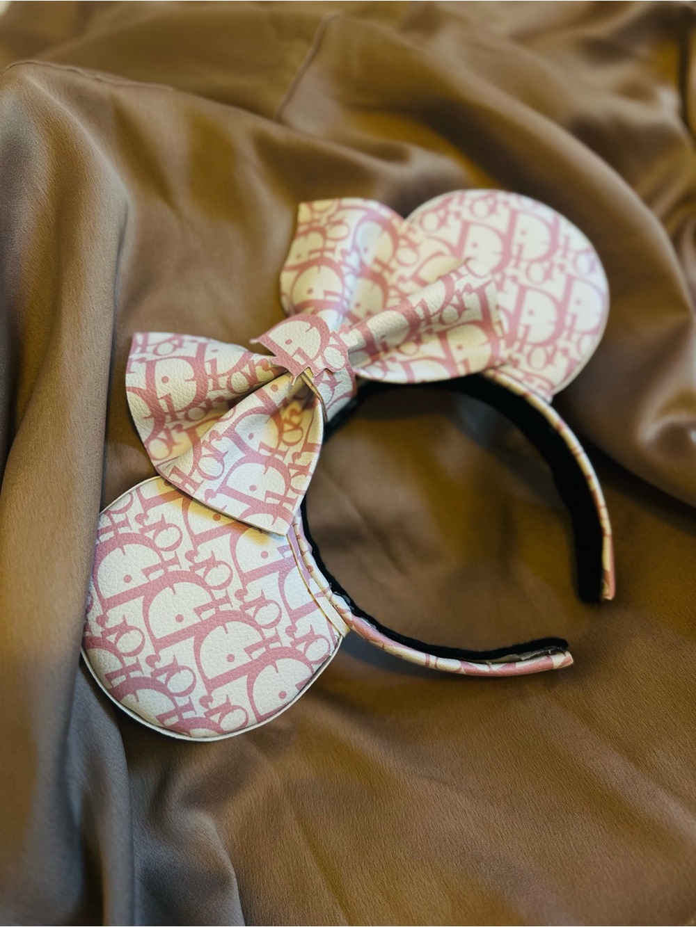 Women’s designer inspired Pink Patterned Minnie Mouse Ears